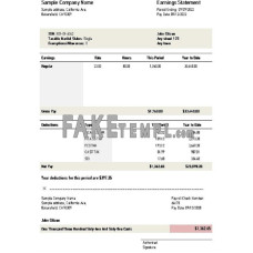 USA California fake earning statement Word and PDF template