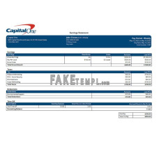 USA Capital One fake banking company Word and PDF template