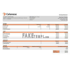 USA Celanese technology fake Word and PDF template