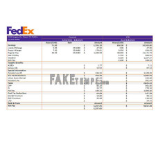 USA Fedex fake transportation company Word and PDF template