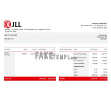 USA JLL real fake estate company Word and PDF template