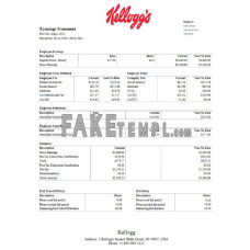 USA Kellog food fake processing company Word and PDF template