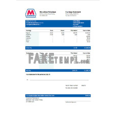 USA Marathon Petroleum company fake Word and PDF template