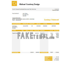 USA Michael Courtney Design graphic company fake Word and PDF template