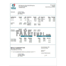 USA Omega Tours fake tourism company Word and PDF template