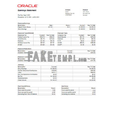 USA Oracle fake software company Word and PDF template