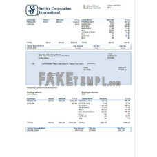 USA Service Corp. International consumer fake discretionary company Word and PDF template