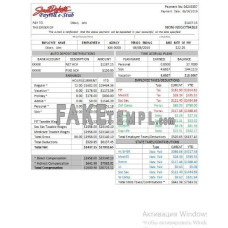 USA South Dakota fake payroll e-stub Word and PDF template