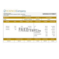 USA The Science Company science company fake Word and PDF template