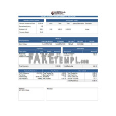 USA Umbrella fake pharmaceutical company Word and PDF template