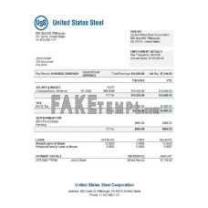 USA United States Steel Corporation steel fake production company Word and PDF template