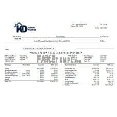 USA building company fake earning statement Word and PDF template