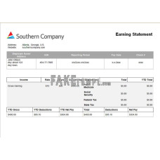 USA electric company fake employee sheet  Word and PDF template