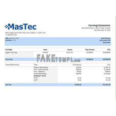 USA engeenering company fake employee sheet  Word and PDF template