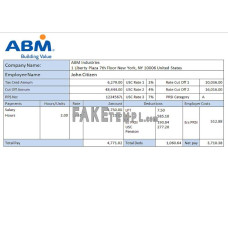 USA Facility Services company fake employee sheet  Word and PDF template