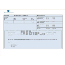 USA media company fake employee sheet  Word and PDF template