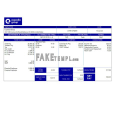 USA technological comany fake employee sheet fake Word and PDF template