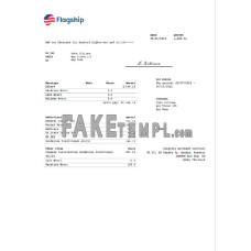 United Kingdom Flagship Merchant Services fake credit card service company Word and PDF template