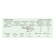 Building blocks fake earnings statement Word and PDF template