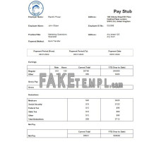 fishing company fake payroll Word and PDF template