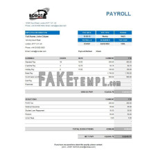 industrial robot company fake earning statement Excel and PDF template