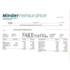 Reinsurance company fake payroll Word and PDF template