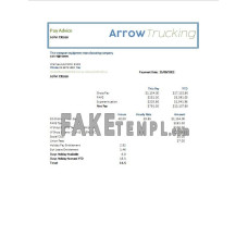 Transport equipment fake manufacturing company fake earning statement Word and PDF template