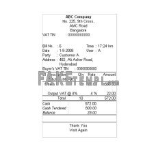 ABC Company fake cash receipt photoshop template PSD