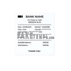 BANK fake payment receipt photoshop template PSD