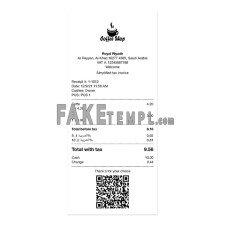 COFFEE SHOP fake payment receipt photoshop template PSD