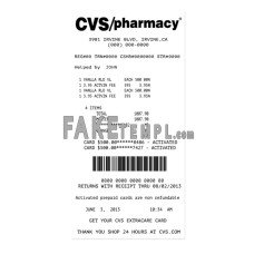 CVC pharmacy  fake payment check photoshop template PSD