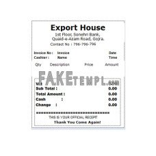 EXPORT HOUSE  fake payment check photoshop template PSD