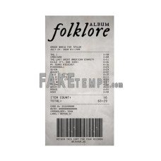 FOLKLORE ALBUM  fake payment check photoshop template PSD