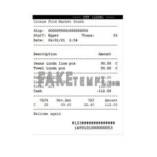 FOOD MARKET fake payment receipt photoshop template PSD