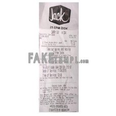 JACK fake payment receipt photoshop template PSD