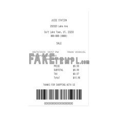 JUICE STATION  fake payment check photoshop template PSD