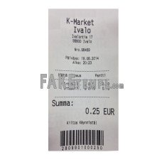 K-MARKET IVALO fake payment receipt photoshop template PSD