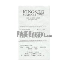 KINGS MARKET  fake payment check photoshop template PSD