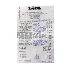 LIDL fake payment receipt photoshop template PSD