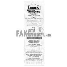 Lowes fake payment receipt photoshop template PSD