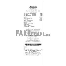 Marshalls fake payment receipt photoshop template PSD