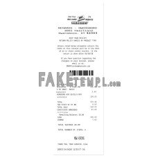 MENARDS fake payment receipt photoshop template PSD