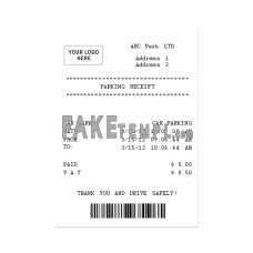 PARKING payment receipt sample PSD template