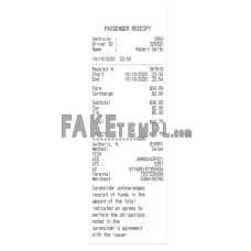 PASSENGER fake payment receipt photoshop template PSD