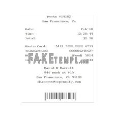 PEETS fake payment receipt photoshop template PSD