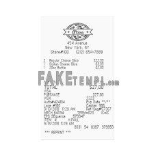 PIZZA fake payment receipt photoshop template PSD