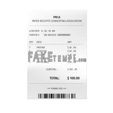 PRCA  fake payment check photoshop template PSD