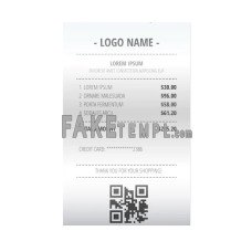 RECEIPT sample fake payment receipt photoshop template PSD, version 2