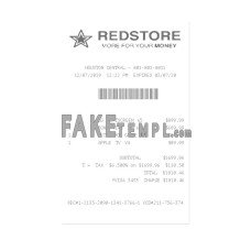 REDSTORE  fake payment check photoshop template PSD