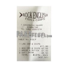 ROCK ENGLISH fake payment receipt photoshop template PSD